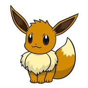 イーブイ。1996年に発売されたゲームボーイ用ソフト「ポケットモンスター 赤・緑」以降、 すべての「ポケットモンスター」シリーズに登場している。 小さくて愛らしい姿が人気で、シャワーズ・サンダース・ブースター・エーフィ・ブラッキー・リーフィア・グレイシア・ニンフィアと、8種類ものポケモンに進化できる可能性を秘めた、とても珍しいポケモン。