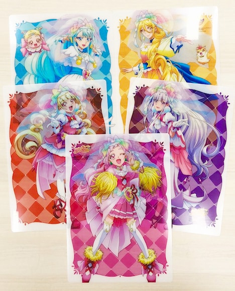 「『HUGっと！プリキュア』特別増刊号」付録のB5クリアシート。