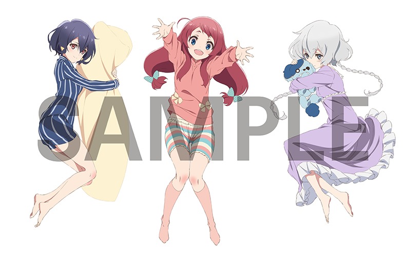 アニミュウモの全巻購入特典・描き下ろし集合アクリルスタンドの絵柄。