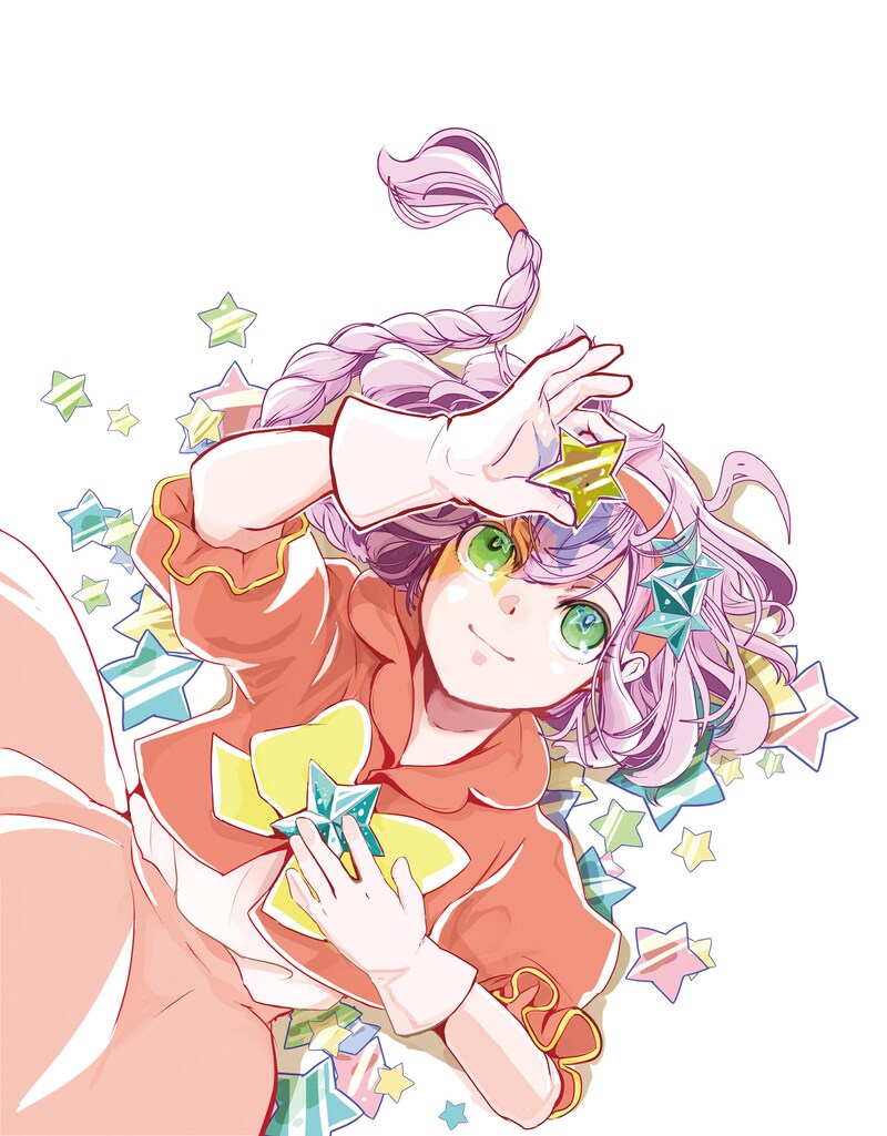 「俺とヒーローと魔法少女」のカラーイラスト。