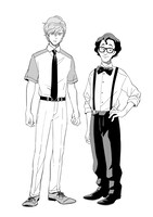 綾瀬めぐみとクリィーミーマミが所属する事務所・パルテノンプロの社長・立花慎悟（左）と、マネージャーの木所隼人（右）。