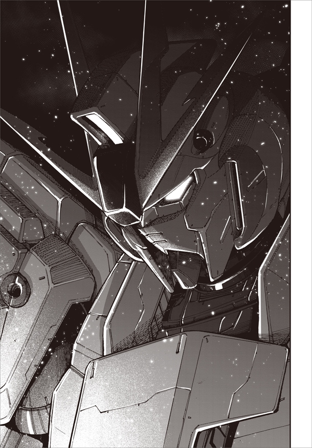 「機動戦士ガンダムNT」コミカライズ版第0話より。