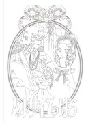 「大人のぬりえ ベルサイユのばら なぞり描き編」に収録されている線画。(c)池田理代子プロダクション
