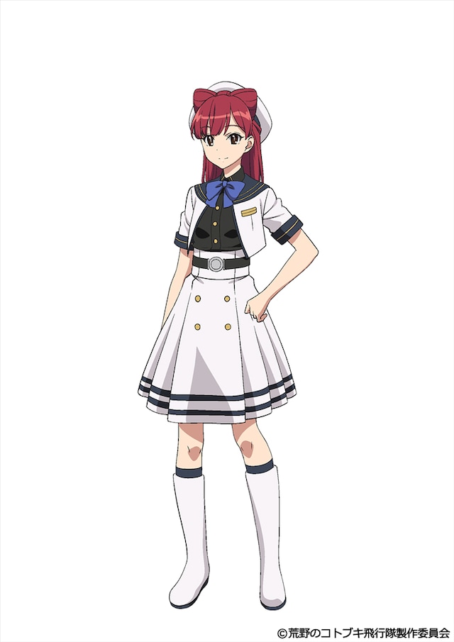 アンナ（CV：吉岡美咲）のキャラクター設定画。勝気な性格で、現場指揮官のサネアツに対しても容赦なく文句やツッコミを入れる。