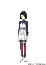 アディ（CV：島袋美由利）のキャラクター設定画。ベティ、シンディとは仕事中も仕事終わりもいつも一緒。容姿はそっくりだが血のつながりはないという。