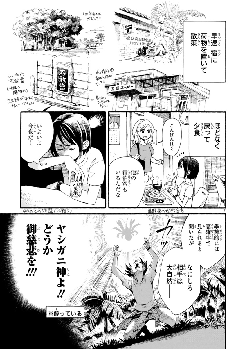 「西表 ヤシガニ探訪ひとり旅」より。