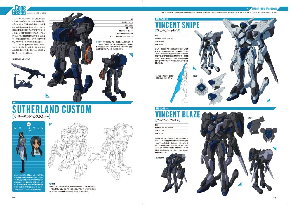 「コードギアス メカニカルコンプリーション」中面