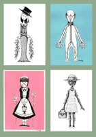 個展「かいぶつたちの国」展示作品イメージ。