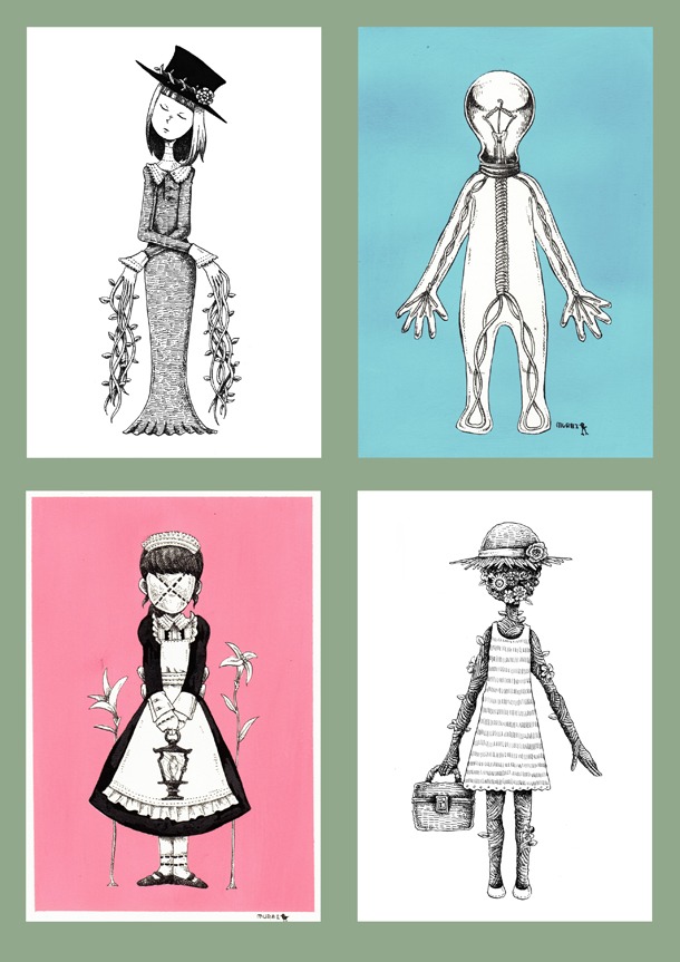 個展「かいぶつたちの国」展示作品イメージ。