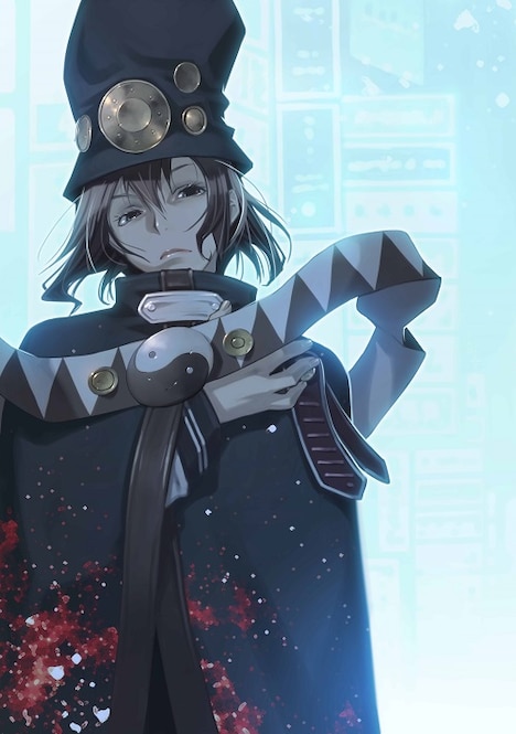 新装版単行本「ブギーポップは笑わない」のイラスト。