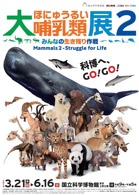 「大哺乳類展2－みんなの生き残り作戦」ポスタービジュアル