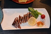 超人オリンピックのガソリンプールで焼けてしまったイカデビルをイメージしたイカの丸焼き。