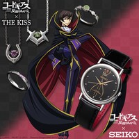 ルルーシュの誕生日を記念したコラボ腕時計とコラボアクセサリー。