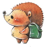 コミックトレイルマスコットキャラクター・ハリネズミのハリ丸。