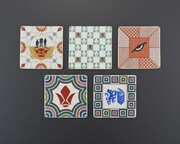 「九谷焼 機動戦士ガンダム 鉄血のオルフェンズ 平角皿 5枚セット」