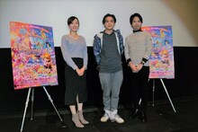 左からプロデューサーの神木優、音楽を担当した林ゆうき、宮本浩史監督。