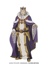 オルトクレイ＝メルロマルク32世（CV：仲野裕）。尚文たちが召喚された異世界・メルロマルクの王。四聖勇者の中でも盾の勇者・尚文を目の仇にして色々と不公平な態度を取る。