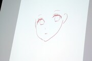 宮原るりがその場で律を描いていく。