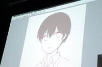 ライブペインティングの様子。