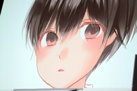 ライブペインティングの様子。