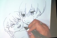 来場者プレゼント用に即興で描いたイラスト。