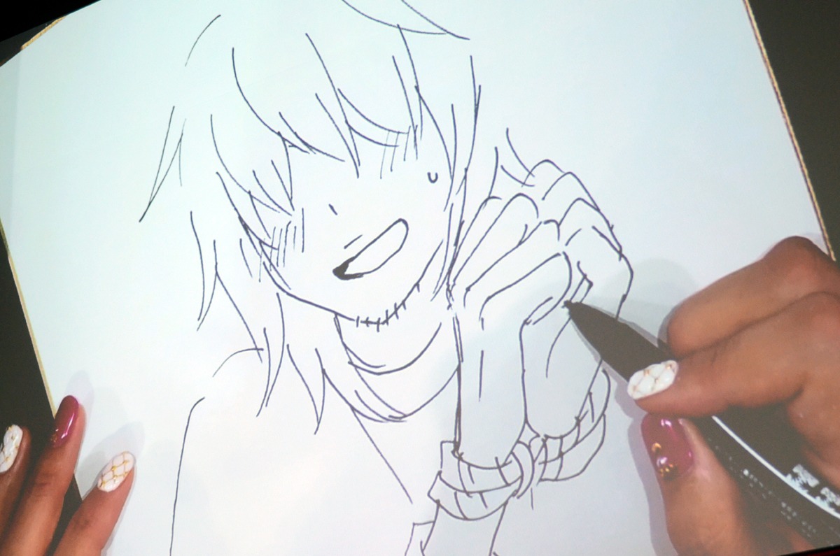 来場者プレゼント用に即興で描いたイラスト。