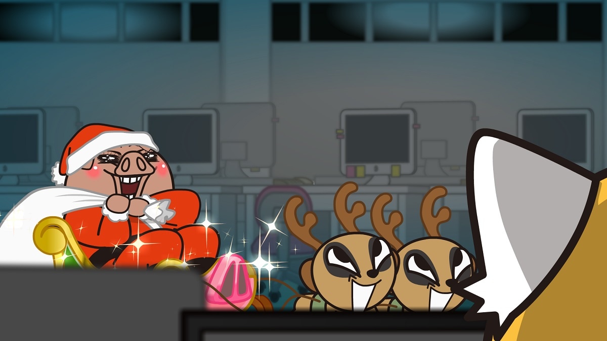 「アグレッシブ烈子：We Wish You a Metal Christmas」より。