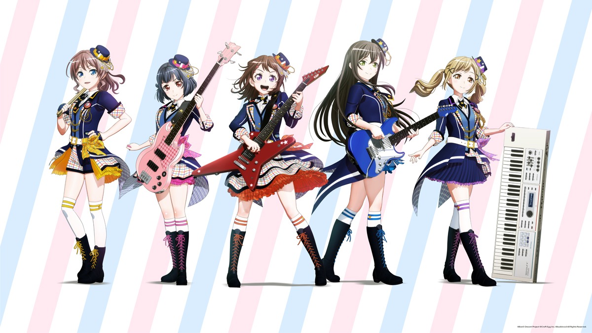 Poppin'Partyの新ビジュアル。