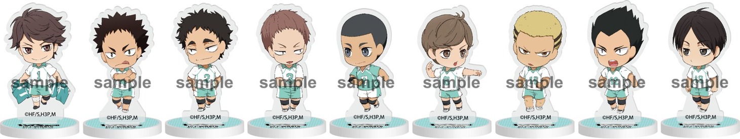 会場で販売されるミニアクリルスタンド（青葉城西）。