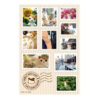 切手風ステッカー