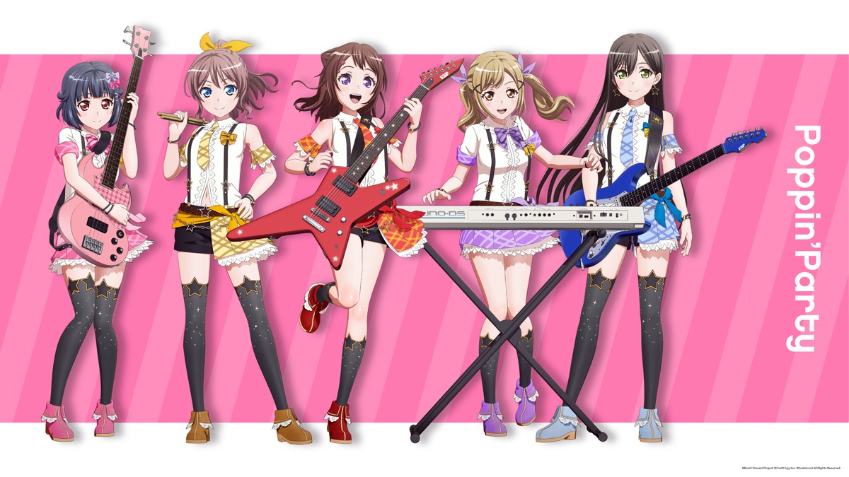 Poppin'Partyの新ビジュアル。
