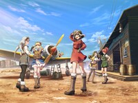 「荒野のコトブキ飛行隊 大空のテイクオフガールズ！」ビジュアル。