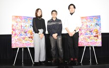 左からプロデューサーの神木優、総作画監督と一部キャラクターデザインを務めた稲上晃、監督の宮本浩史。