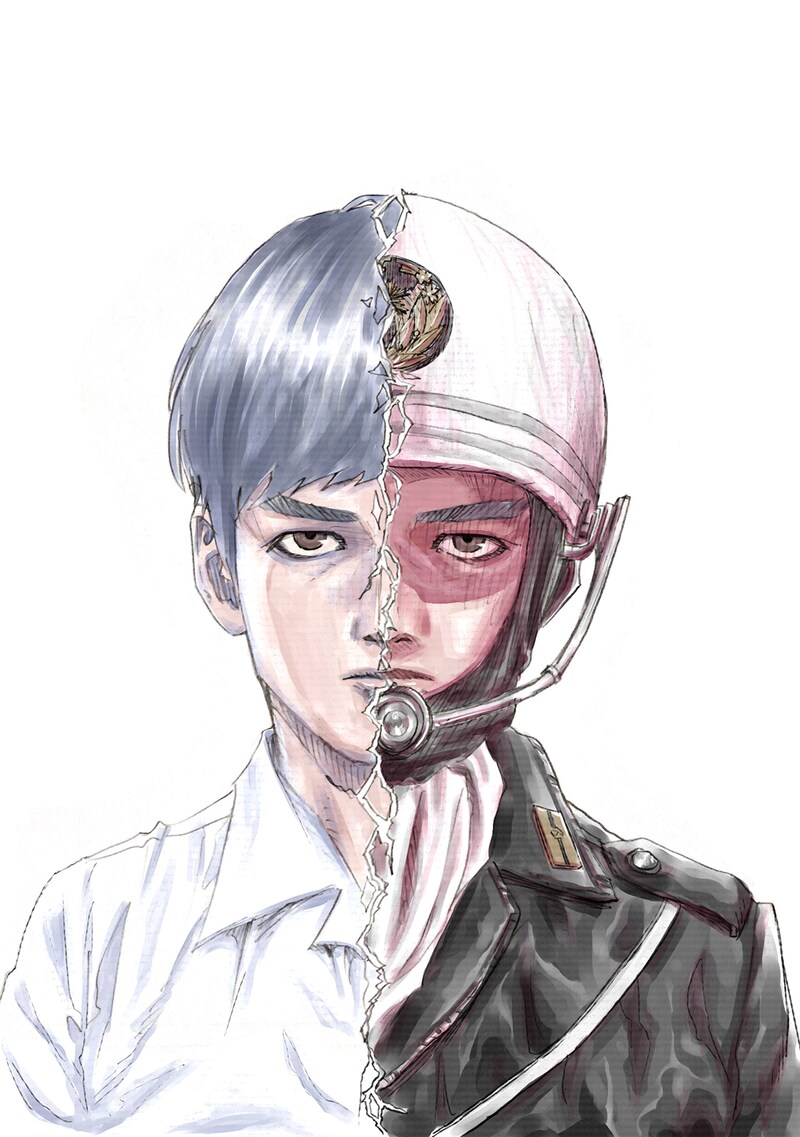 「府中三億円事件を計画・実行したのは私です。」のカット。(c)白田・MUSASHI/集英社