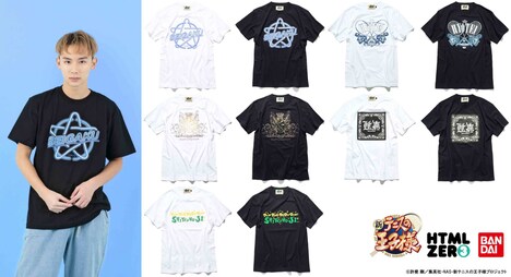 「新テニスの王子様」と「HTML ZERO3」のコラボTシャツ。