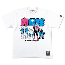 「キン肉マン」と四星球がコラボした「四星球あらため肉星球 Tシャツ」。