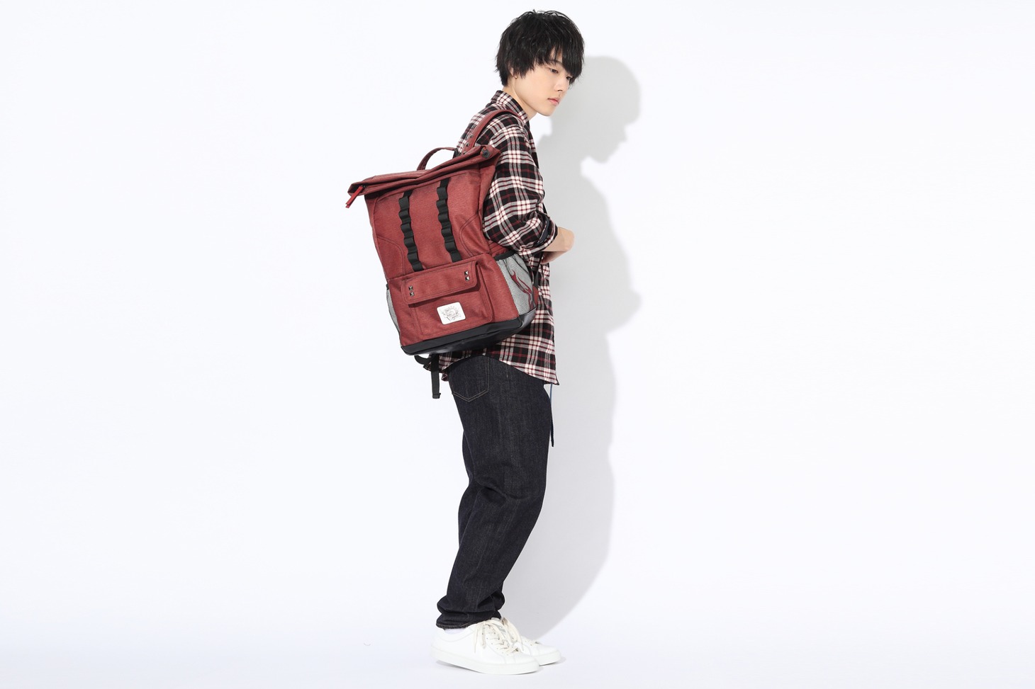 真田幸村モデルのバックパックの使用イメージ。