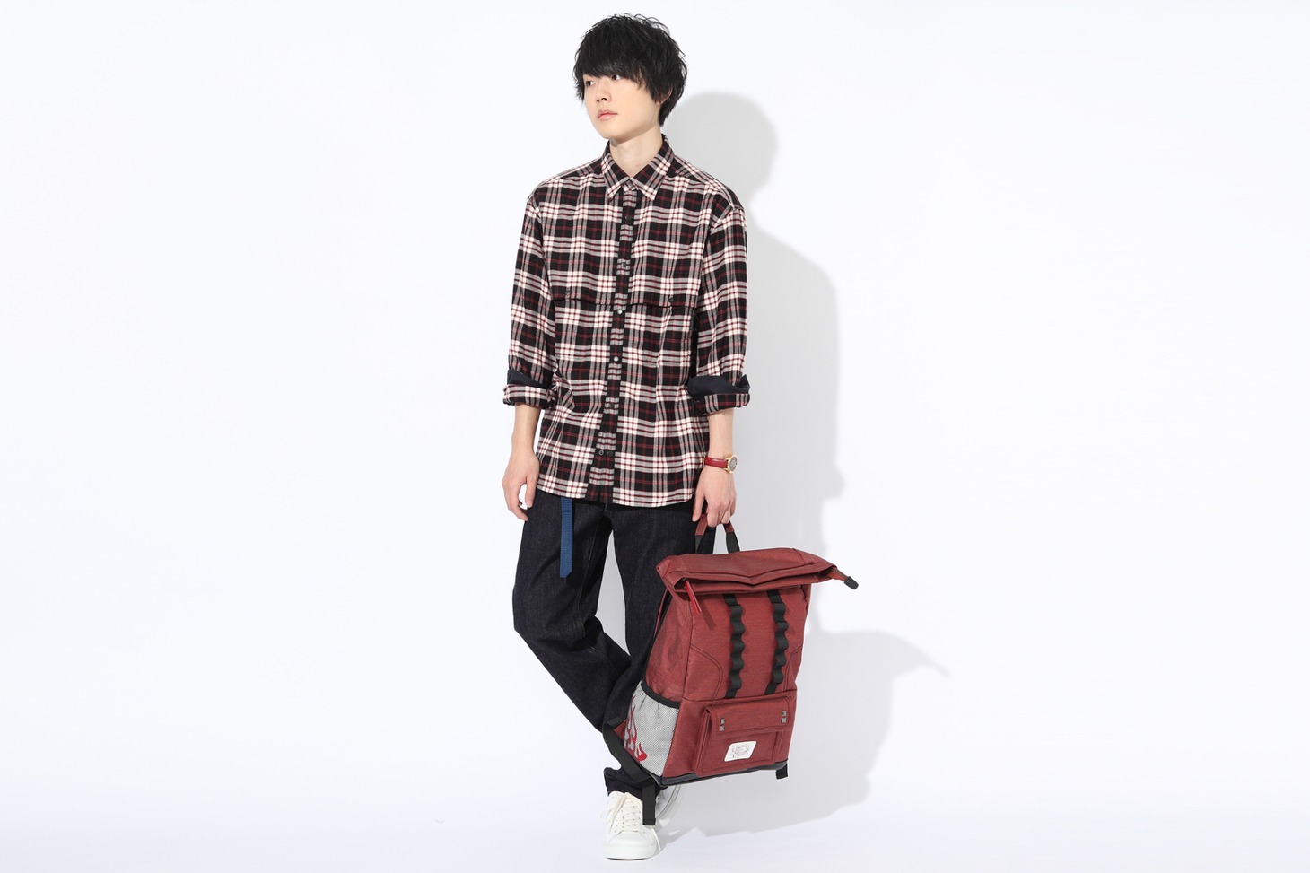 真田幸村モデルのバックパックの使用イメージ。