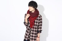 真田幸村モデルのストールの使用イメージ。