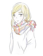 衿沢世衣子による水彩作品のサンプル。