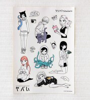 衿沢世衣子「うちのクラスの女子がヤバい」のシール。