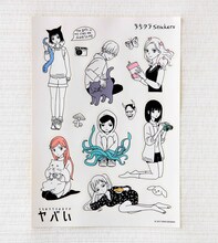 衿沢世衣子「うちのクラスの女子がヤバい」のシール。