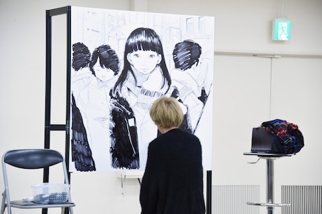 ライブドローイングの様子。