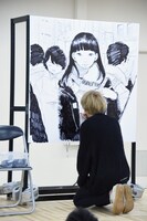 ライブドローイングの様子。