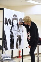 ライブドローイングの様子。