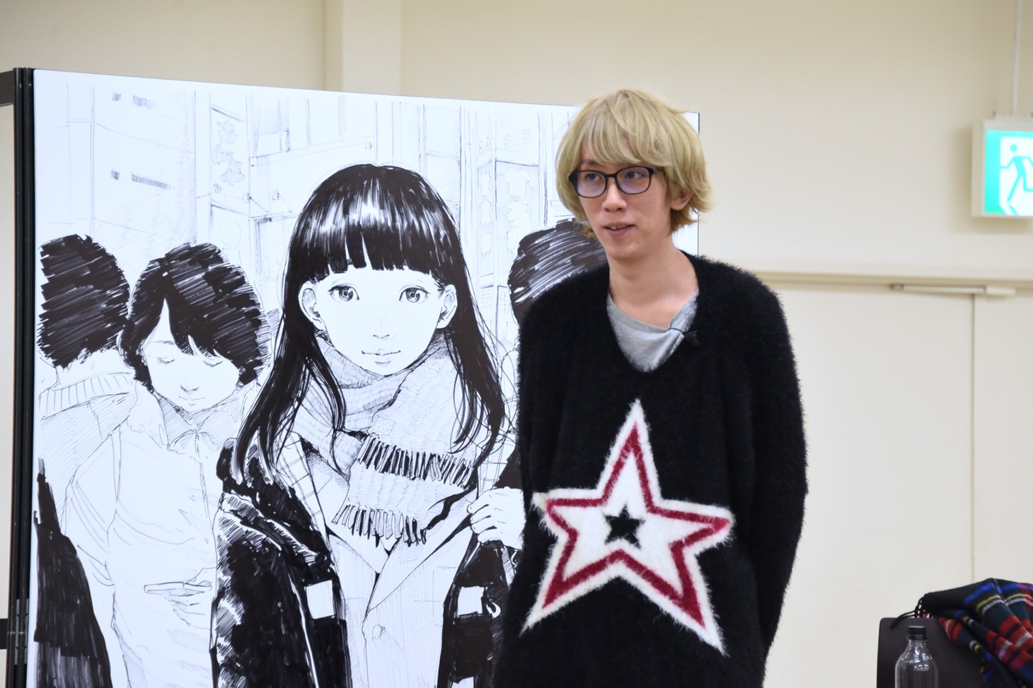 ライブドローイングの様子。