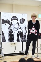 ライブドローイングの様子。