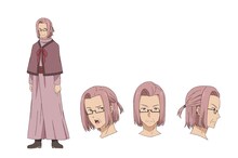 メリダ=ボーウェン（CV：高島雅羅）。魔道具製作の第一人者。「賢者マーリン」と共に魔人を討伐した「導師メリダ」として崇拝されている。マーリンとは元夫婦で、シンのことは実の孫のように思っている。