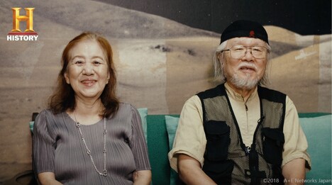 「ザ・バイオグラフィー『松本零士』」より、牧美也子（左）、松本零士（右）。