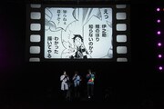 「鬼滅の刃」のステージイベントより、生アテレコの様子。